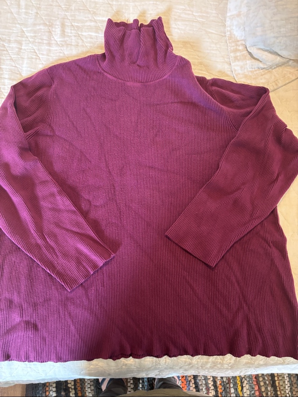 Coldwater Creek Ribbed Turtleneck Sweater - pulm